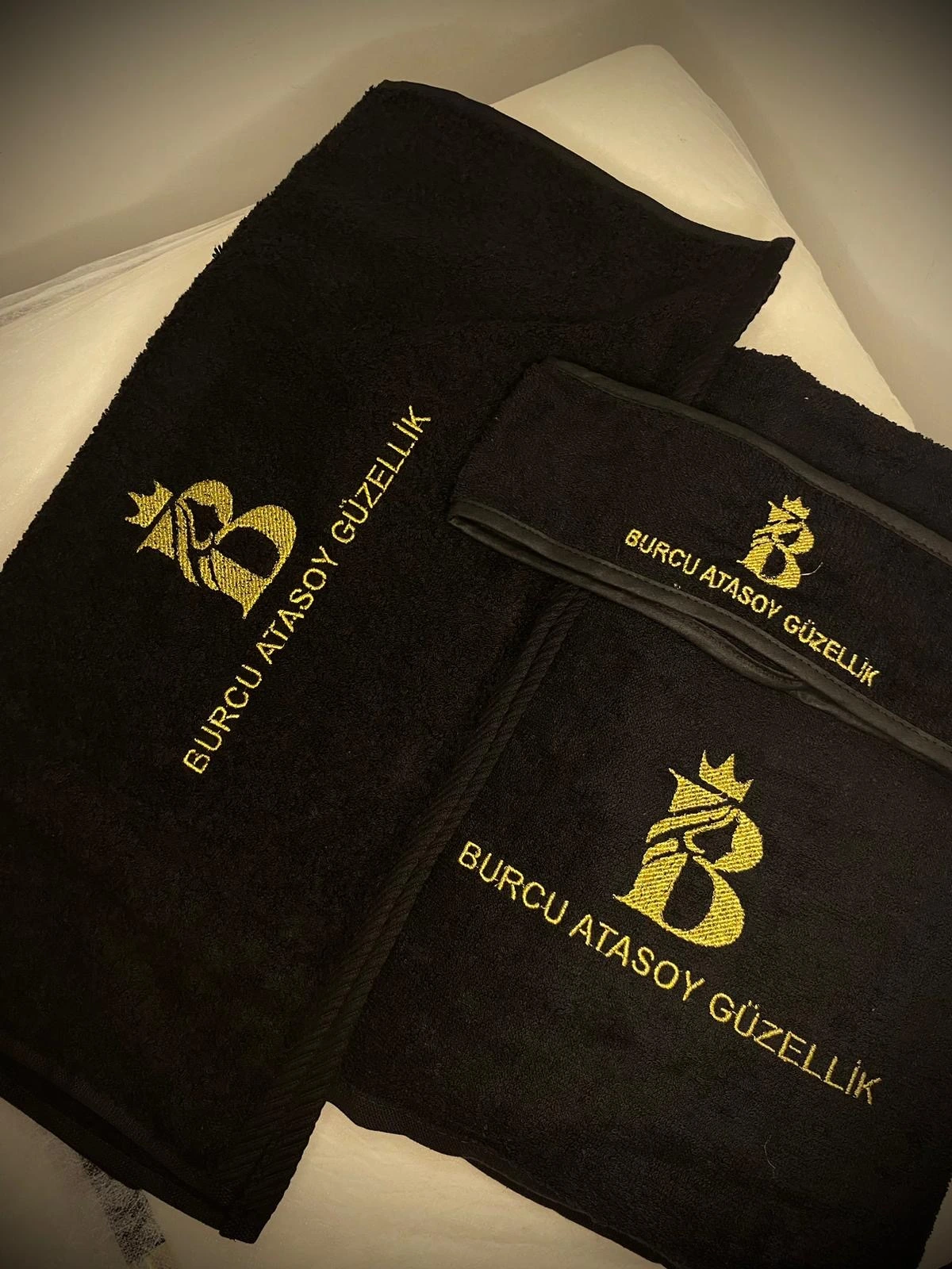 Masaj Havlusu 4 Siyah güzellik merkezi ve masaj salonu havlusu
