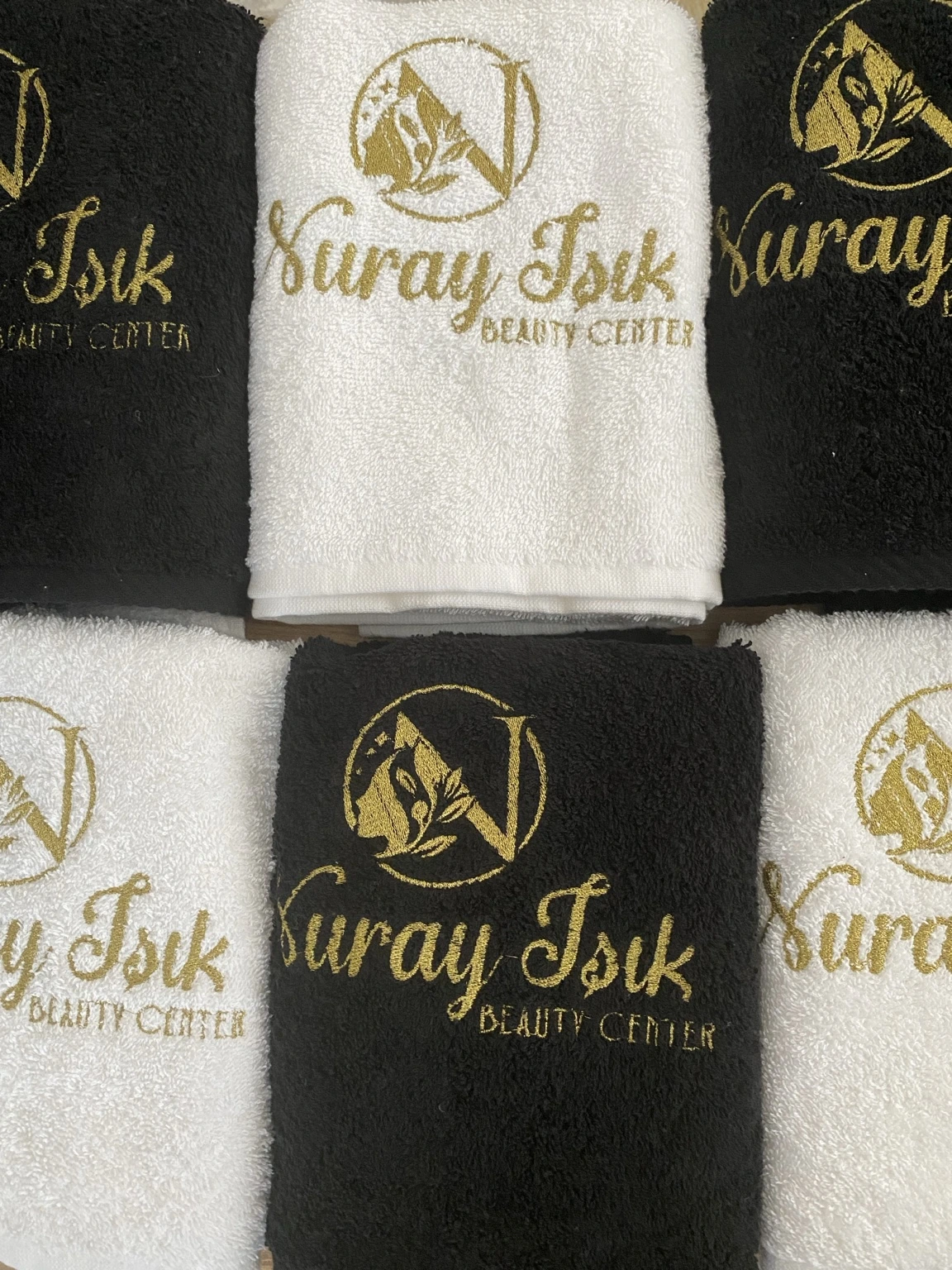 Masaj Havlusu 18 Siyah beyaz beauty center masaj havlusu