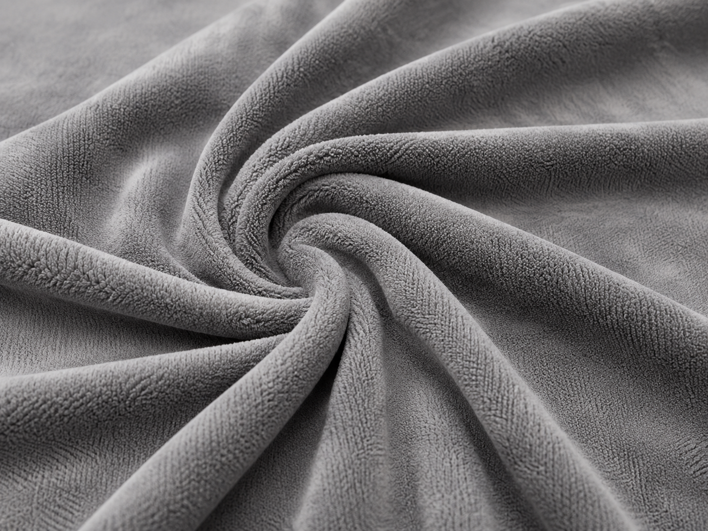 Gri mikrofiber kumaş yakın çekim görünümü