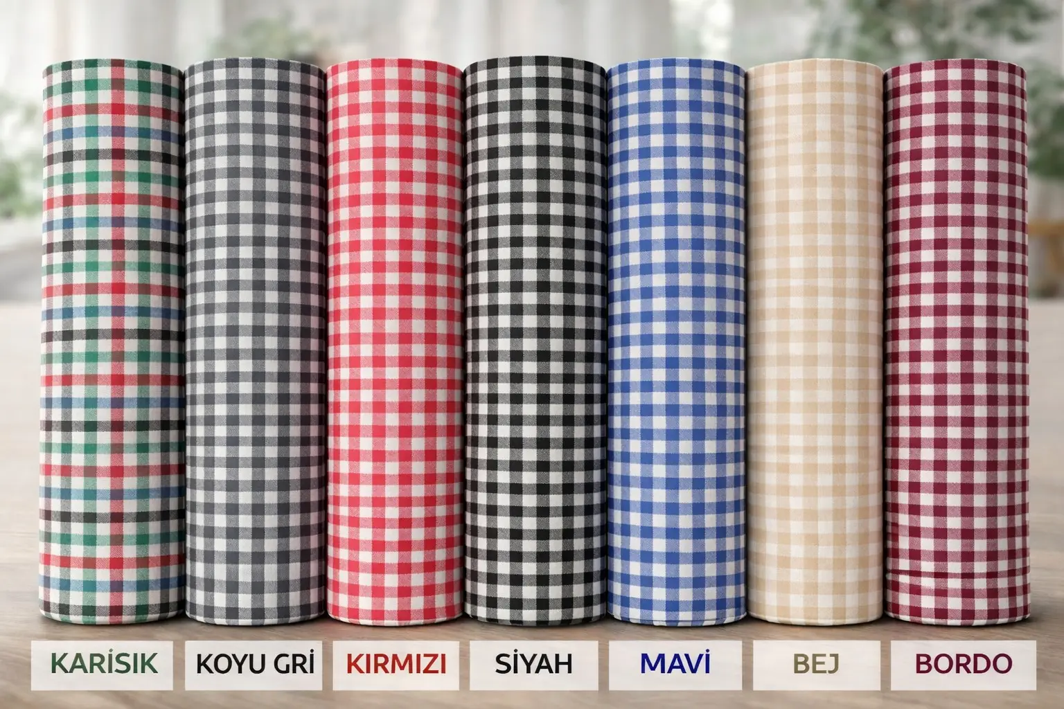 170x170 Zefir kareli masa örtüsü renkleri toptan